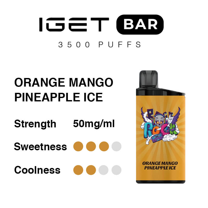 IGET Bar 3500 Puffs - Orange-Mango-Pineapple-Ice