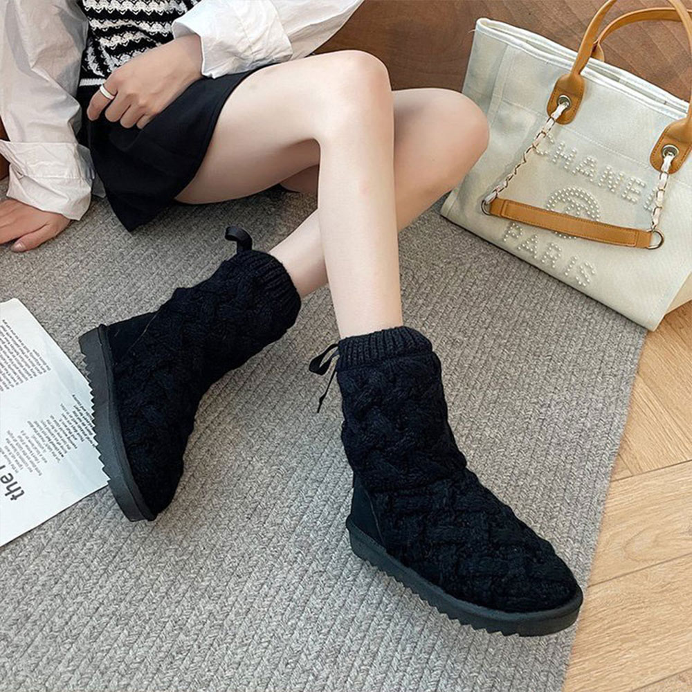 Castillotigo™ Botas de nieve gruesas de lana tejida