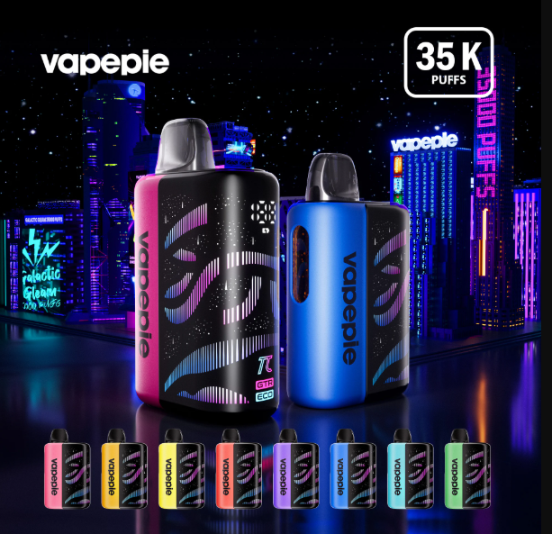 VAPEPIE 35000 3D Curved Ultra HD Screen with Real-Time Battery and E-Liquid Display, Transparent Tank Design for Maximum Visibility