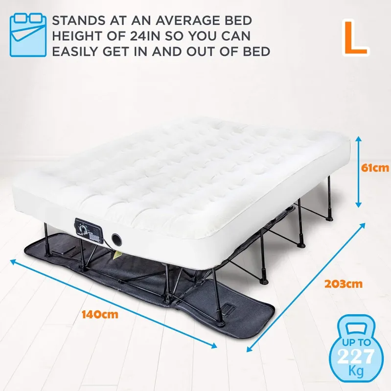 ⚡Descuento especia⚡ Cama hinchable portátil y de inflado rápido con support🛏️