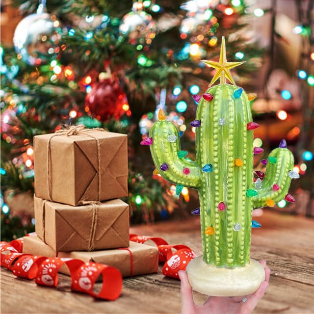 🌵Vintage Lovely Cactus (With Led Lights)