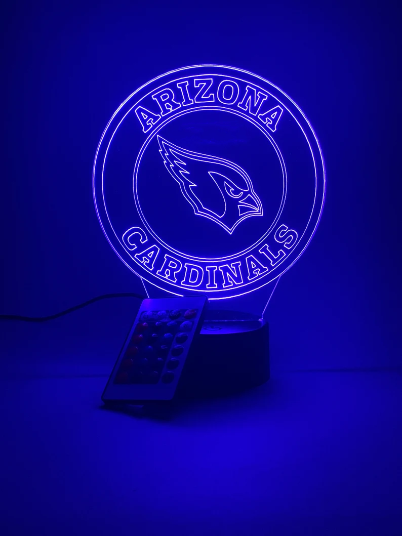 ARIZONA CARDINALS 3D LAMP PERSONALIZED