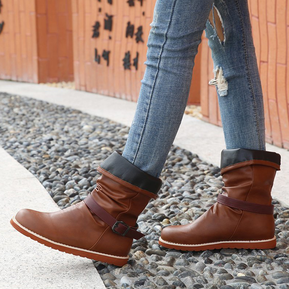 Castillotigo™ Botas planas casuales de moda europea y americana
