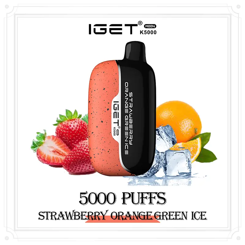 Strawberry Orange Green Ice – IGET Moon 5000 Puffs