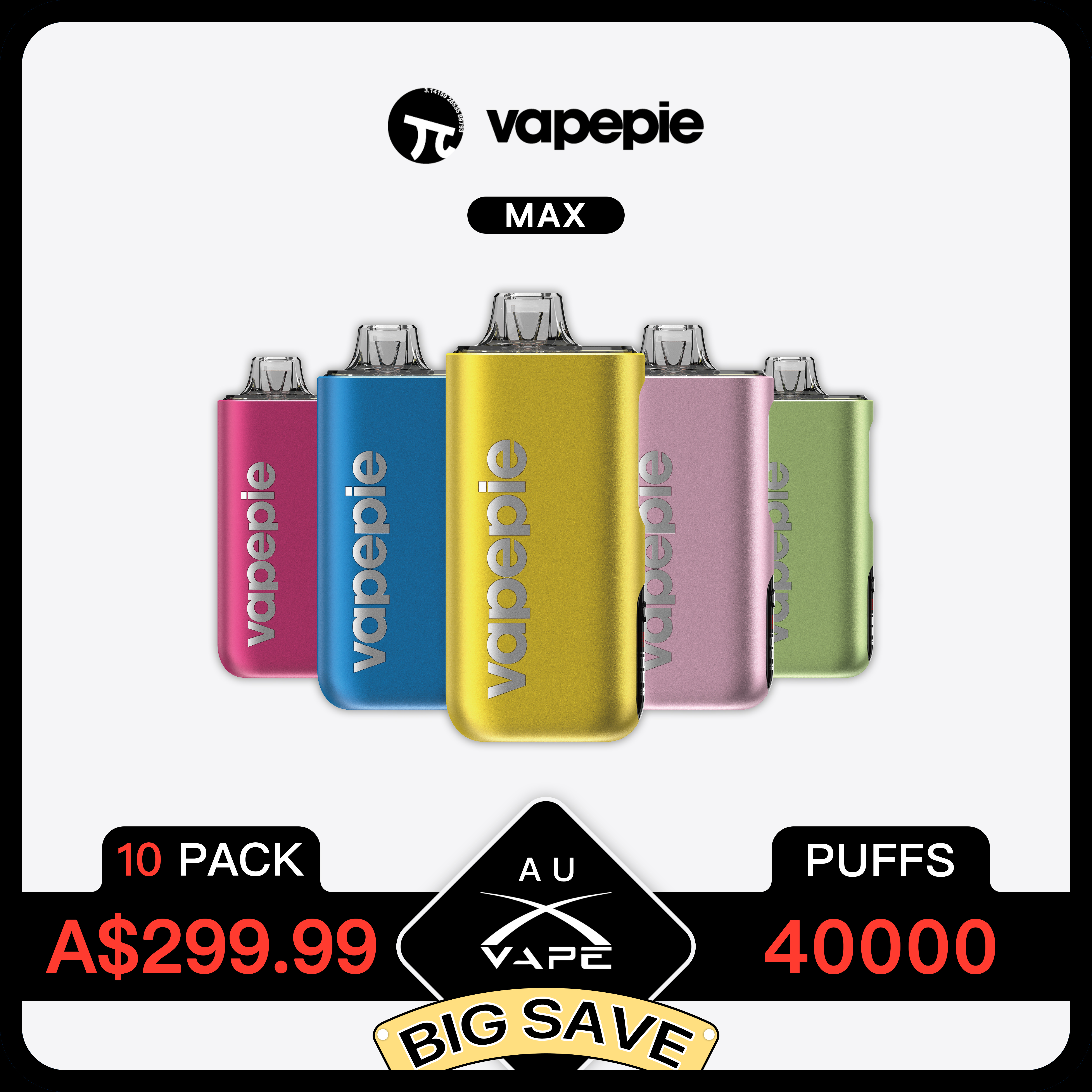 Vapepie Max 40000 Puffs – 10 Pack