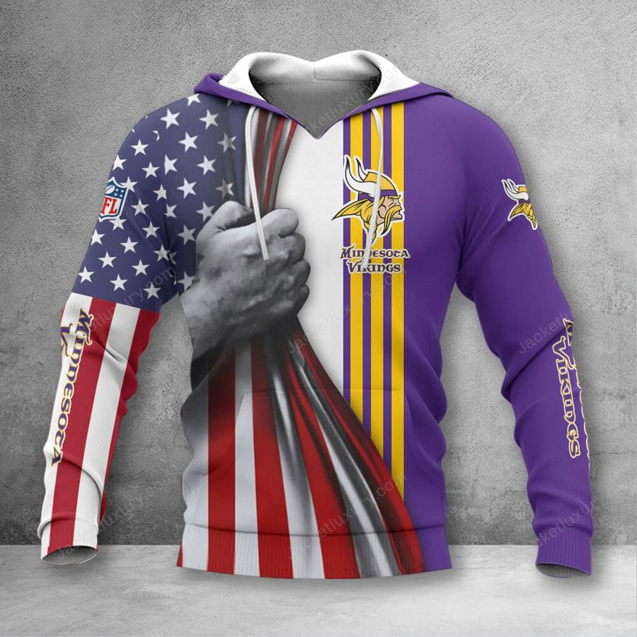 MINNESOTA VIKINGS 3D HOODIE SKULL0804