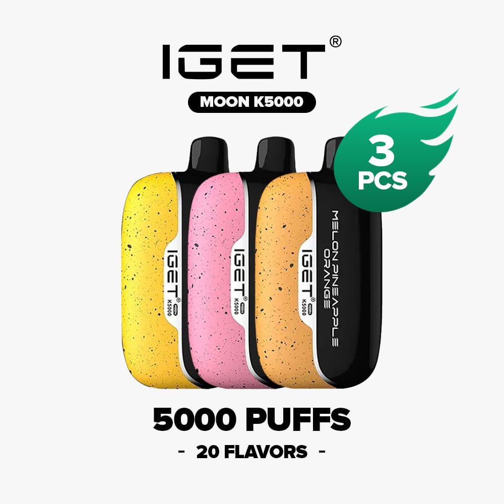 🎇Super Value for 3PCS-IGET Moon 5000 Puffs【Exclusive Australian Warehouse Deals】