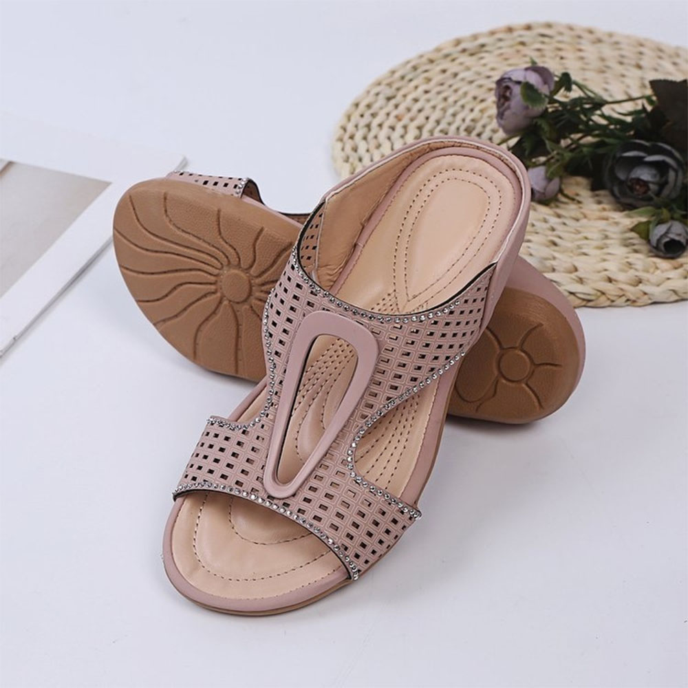 Castillotigo™ Nuevas sandalias huecas con diamantes de imitación para mujer