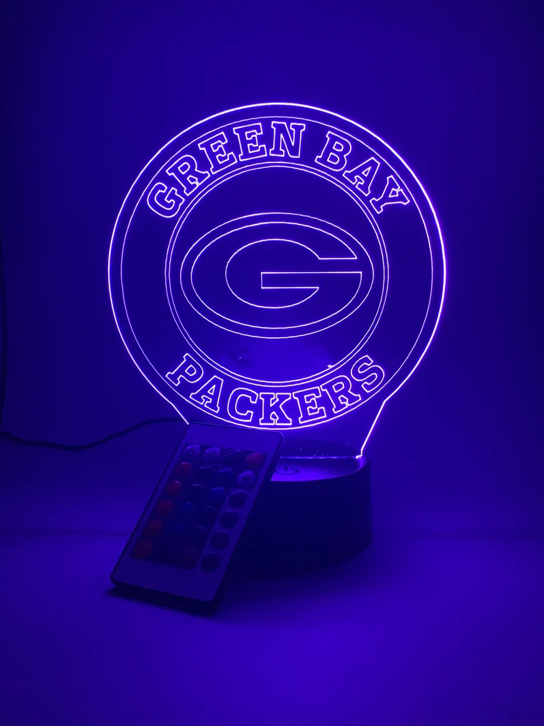 GREEN BAY PACKERS 3D LAMP PERSONALIZED