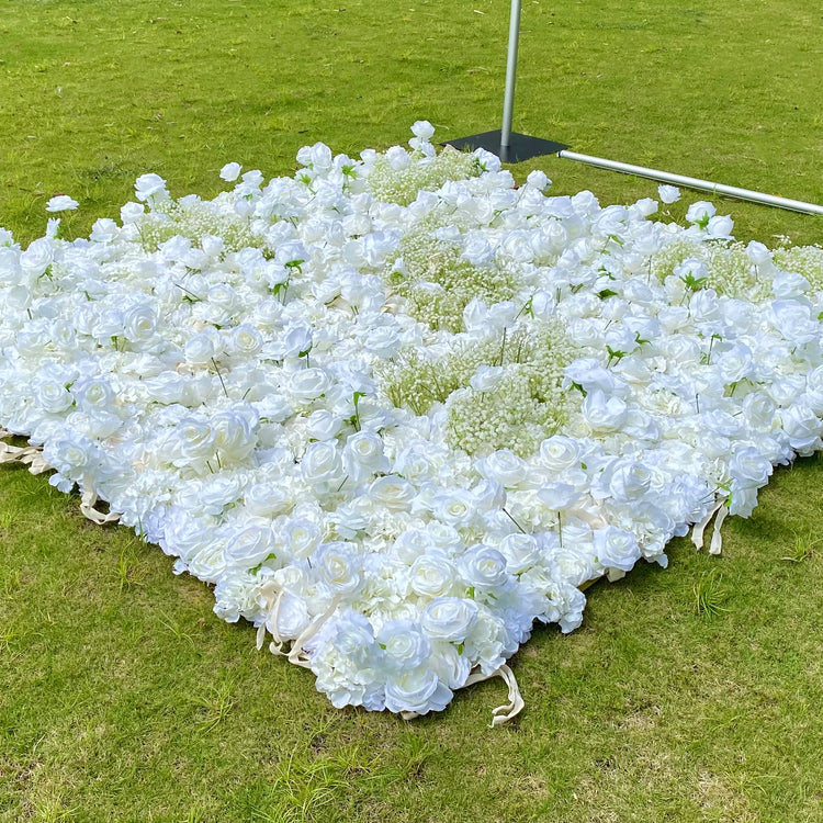 🌸Muro de flores de tela enrollable hecho a mano (con soporte)