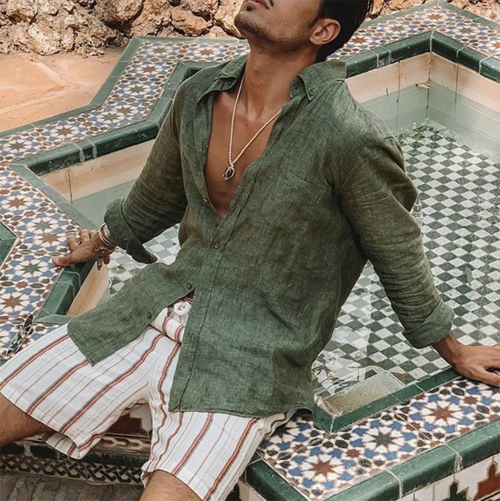 Castillotigo™ Camisa casual de lino de algodón nueva de verano