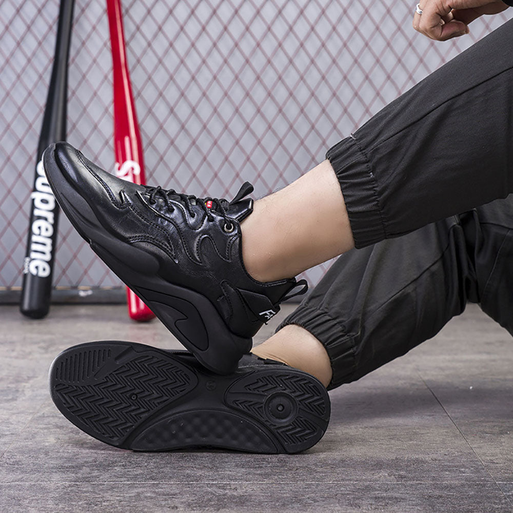 Castillotigo™ Nuevos zapatos casuales de cuero transpirable con cordones para hombre para otoño e invierno