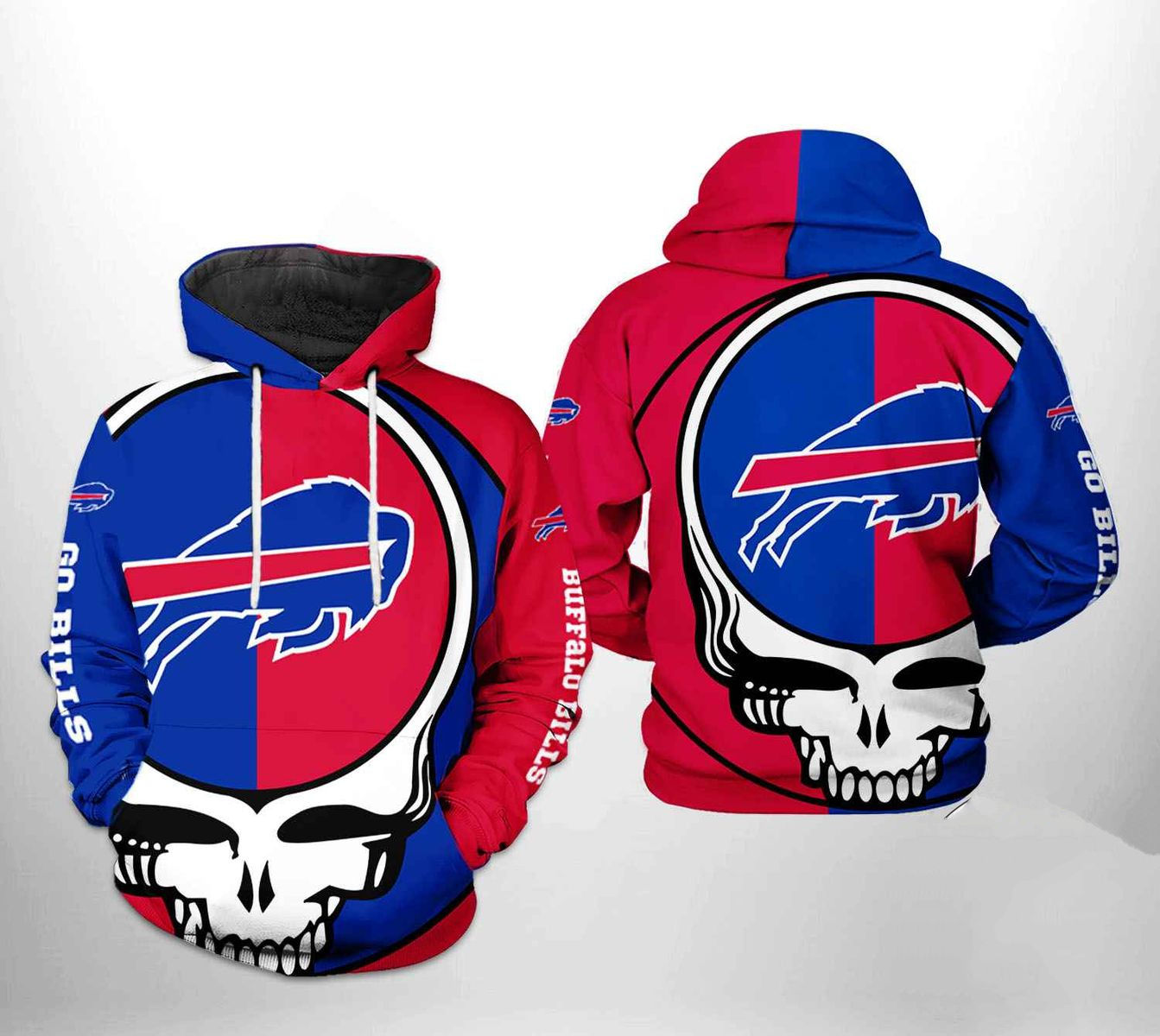 BUFFALO BILLS 3D HOODIE SKULL103