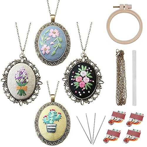 Maydear Embroidery Pendant Kit Set for Beginner