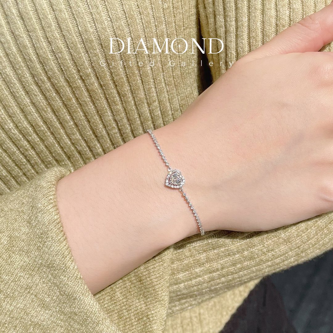 Full Heart Diamond Bracelet by Gifted Gallery