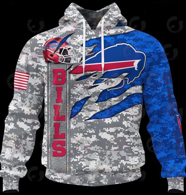 BUFFALO BILLS 3D HOODIE CAMO US