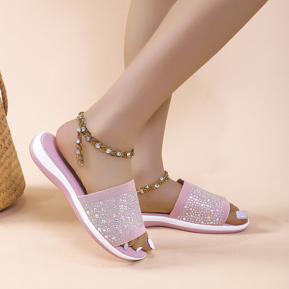 Castillotigo™ Nuevas sandalias de malla de diamantes de imitación de verano