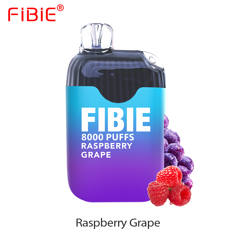 FIBIE 8000 Puffs Disposable Vapor Wands(8000 PUFFS) - 	Raspberry Grape