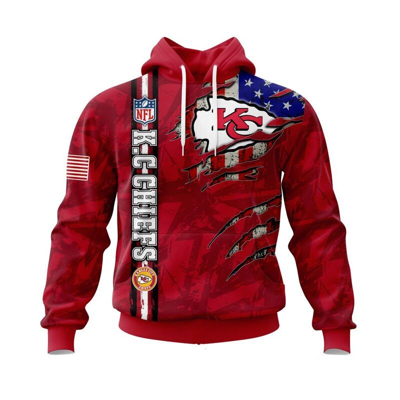 KANSAS CITY CHIEFS 3D HOODIE SKULL0802