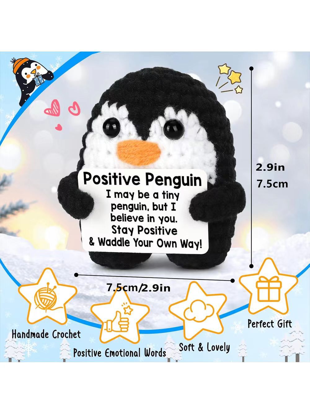 Handmade Inspirational Crochet Dolls – Mini Positive Energy Gifts for Christmas & Birthdays