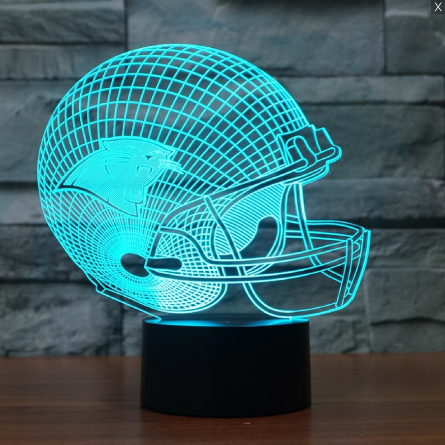 CAROLINA PANTHERS 3D LAMP PERSONALIZED