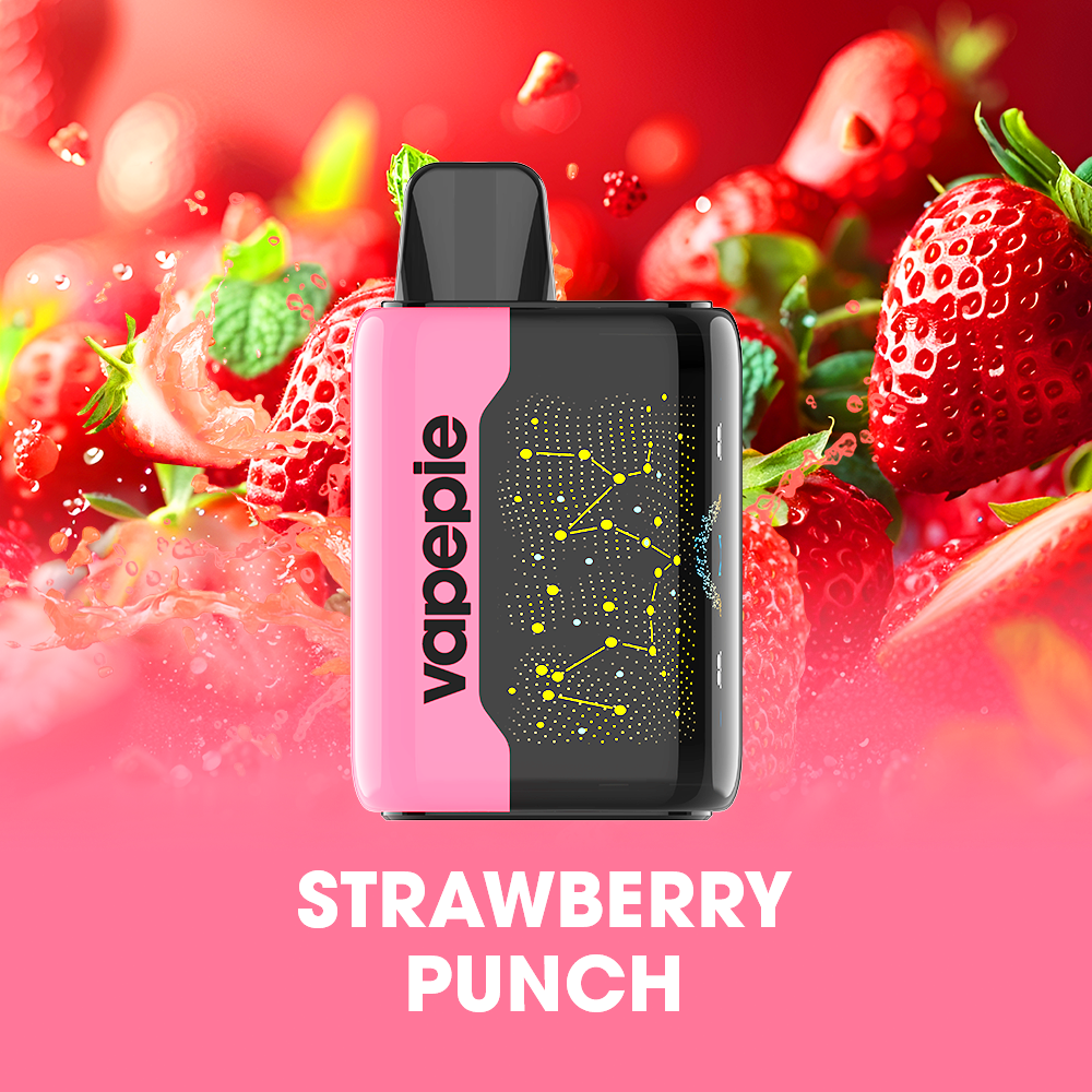 STRAWBERRY PUNCH  & VAPEPIE 25000 PUFFS - Star Sky Curved Screen