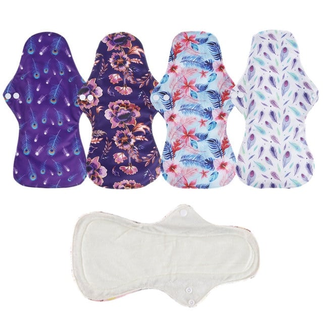 (👍New Arrival)5pcs Reusable Pads organic Bamboo Fiber menstrual pads s