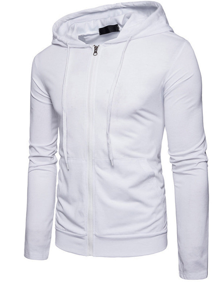 Castillotigo™ Sudadera con capucha informal de color sólido que combina con todo para hombre de otoño