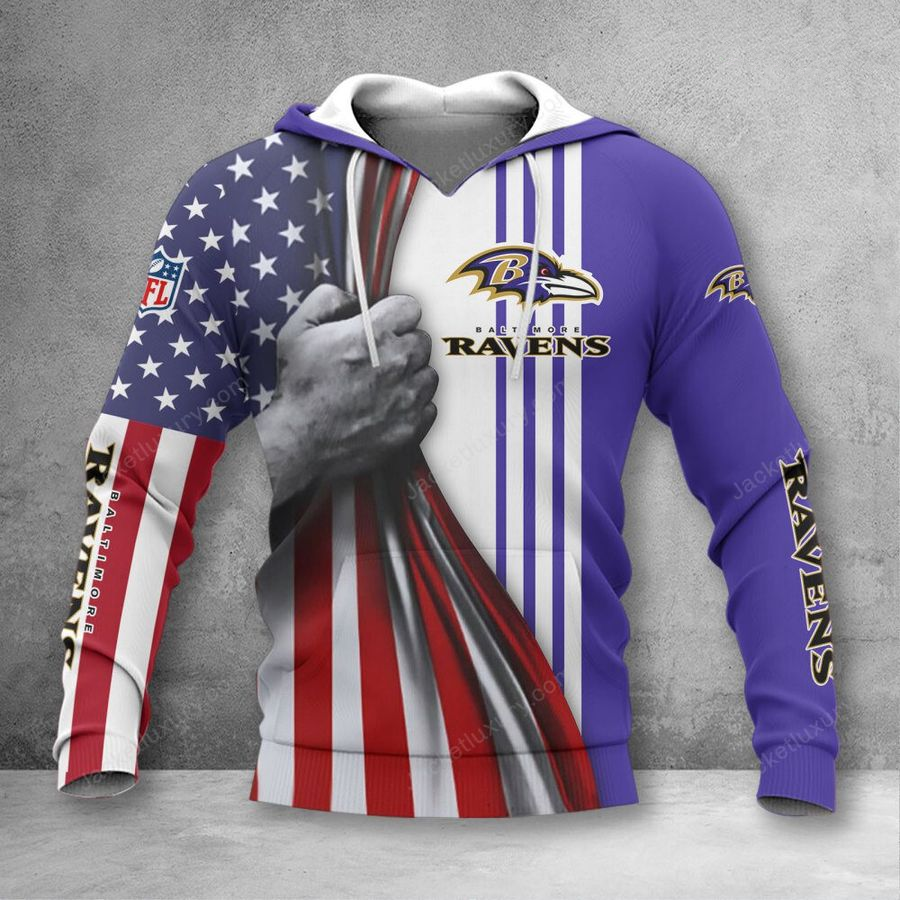 BALTIMORE RAVENS 3D HOODIE SKULL0804