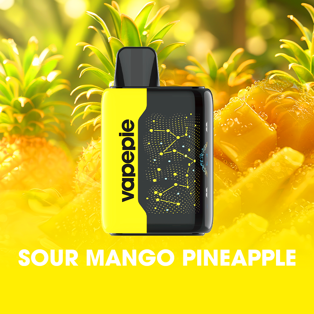 SOUR MANGO PINEAPPLE & VAPEPIE 25000 PUFFS - Star Sky Curved Screen