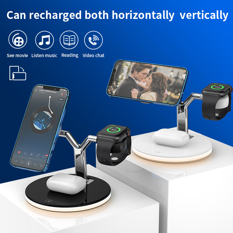 Intelligent three-in-one Integrated wireless fast charge Wireless Charging Station