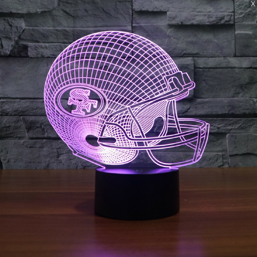 SAN FRANCISCO 49ERS 3D  LAMP PERSONALIZED