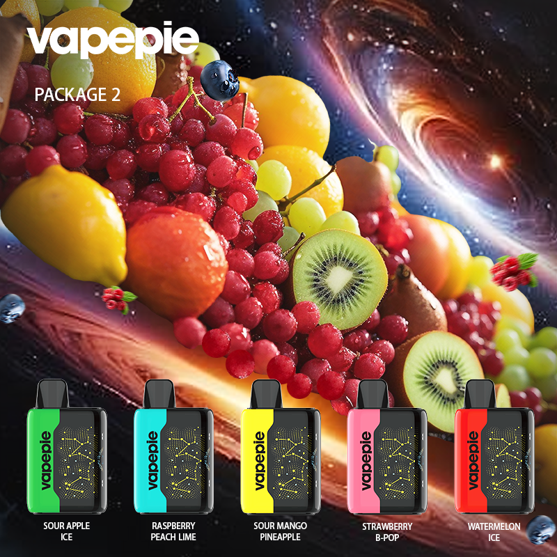 3 DB 🔥SOUR MANGO PINEAPPLE - VAPEPIE 25000 PUFFS - Star Sky Curved Screen