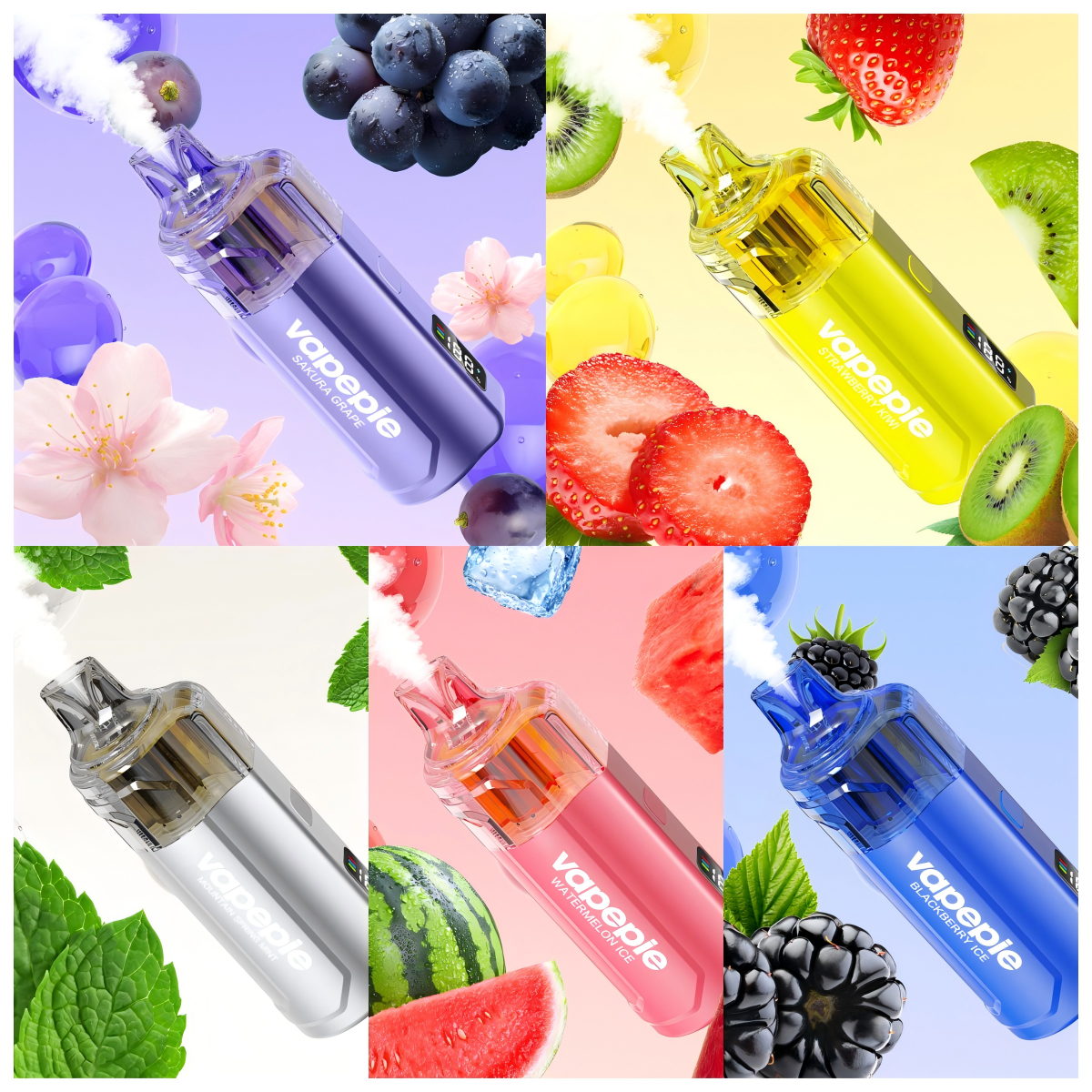 Feb 20 Restock | 5-Pack Mixed Flavors | VAPEPIE Crystal Pop 15000 PUFFS【Exclusive Australian Sydney Warehouse Deals】