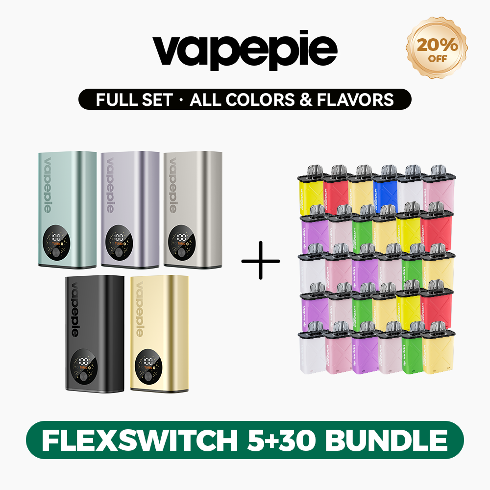 [20% OFF] VAPEPIE FlexSwitch 10K Ultimate System Kit | 5 Devices (All Colors) + 30 Pods (All Flavors) [CN Warehouse]