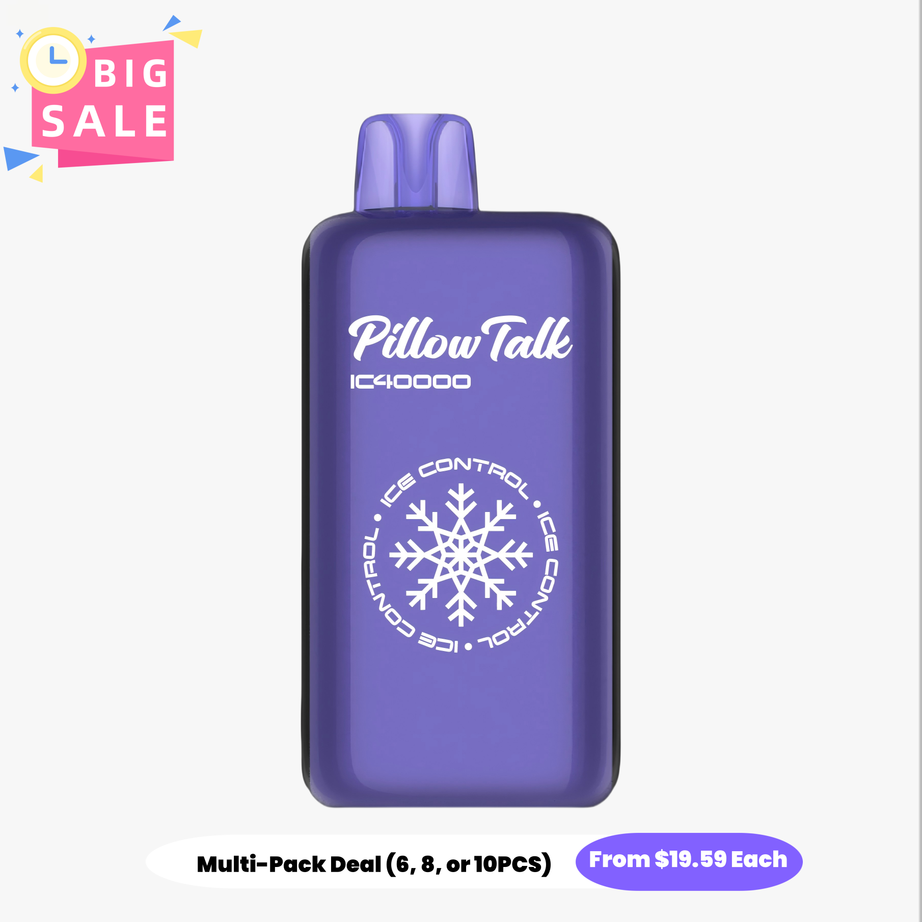 From Only $19.59 Each | Value Bundle (6/8/10PCS) | Pillow Talk 40000 PUFFS - ICE CONTROL