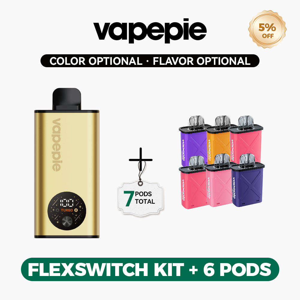[5% OFF] VAPEPIE FlexSwitch 10K Kit Bundle | 1 Kit + 6 Pods [CN Warehouse]