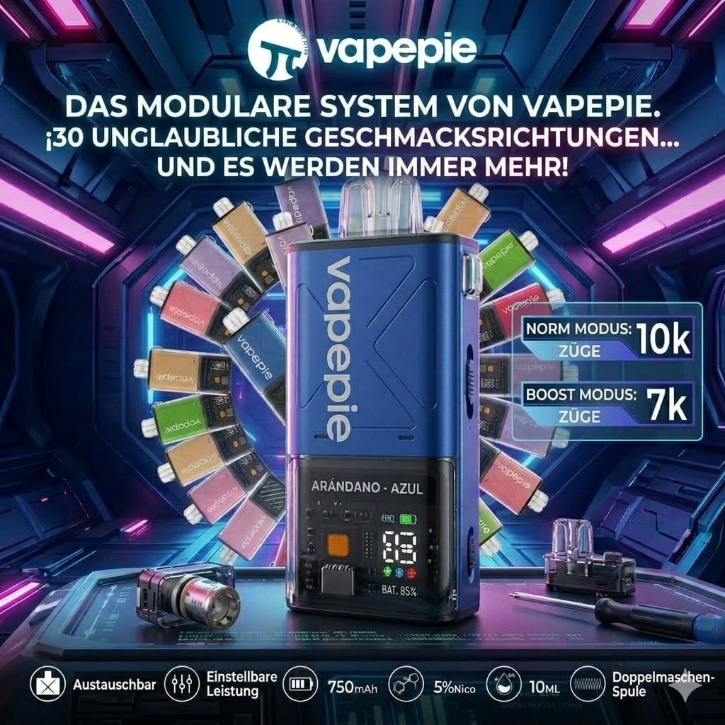 5,0 % Nikotin – VAPEPIE Einweg-Pod (10.000 Züge)
