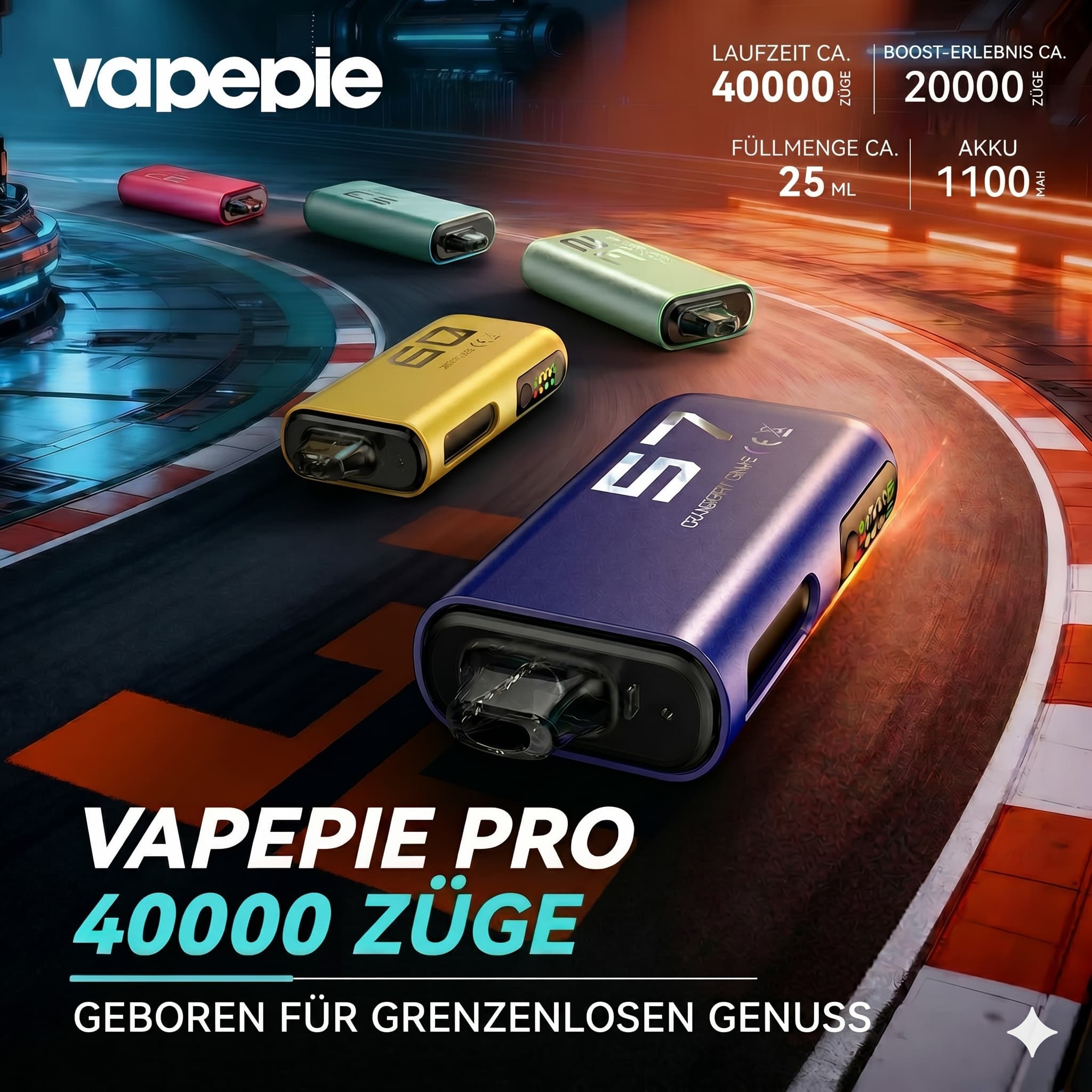 5% – VAPEPIE PRO Premium Edition (40.000 Züge)