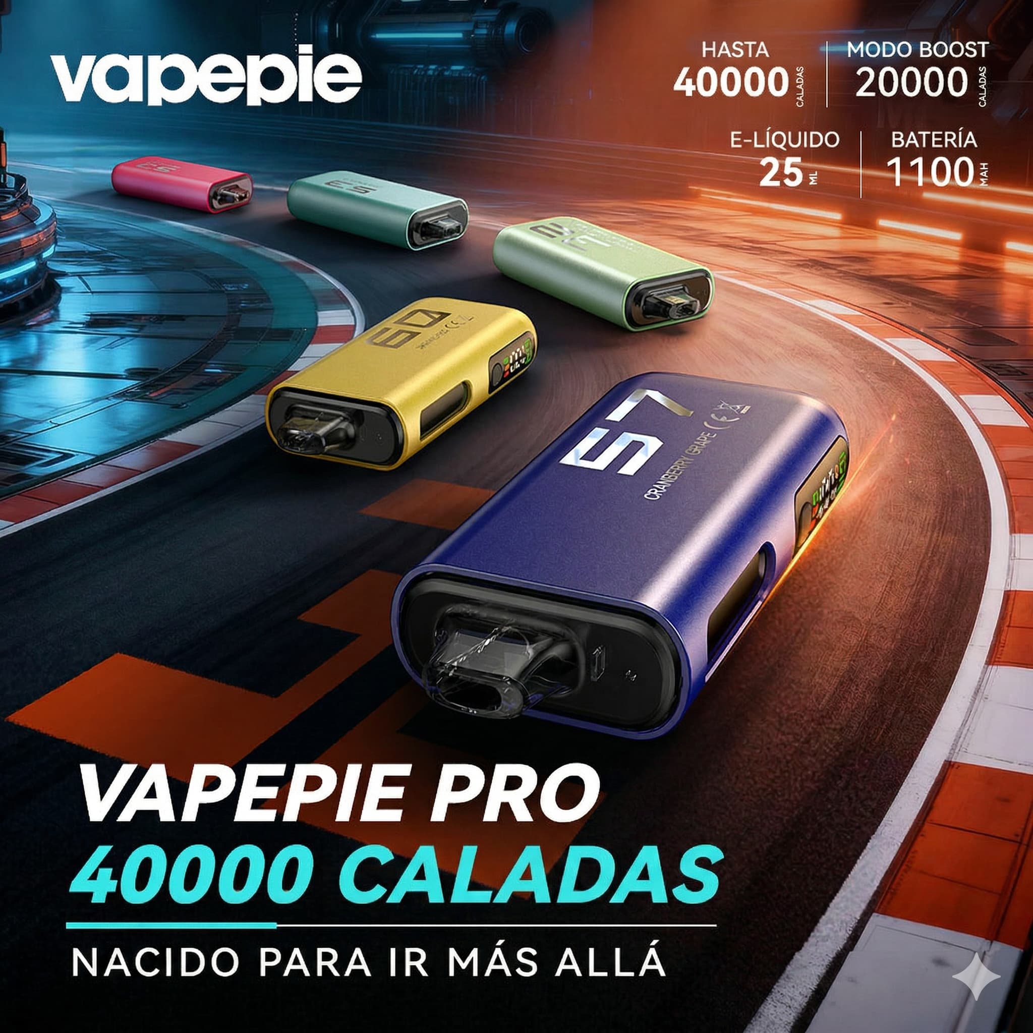 5.0% Nic - VAPEPIE PRO 40000 CALADAS