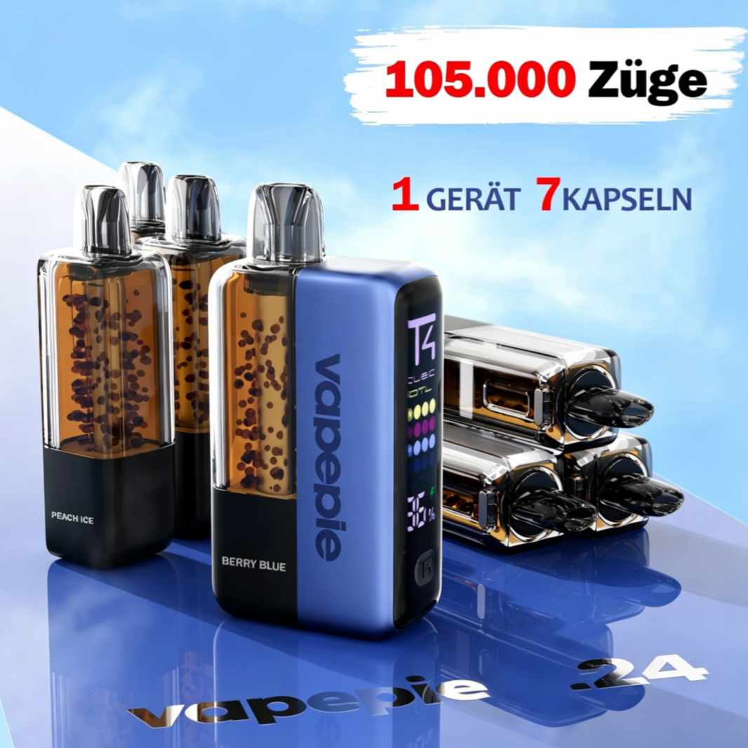 Einzelpackung (1 Stück)case -10% | 1 GERÄT 7KAPSELN VAPEPIE ULTRA X 15000 Züge Zubehörmodul