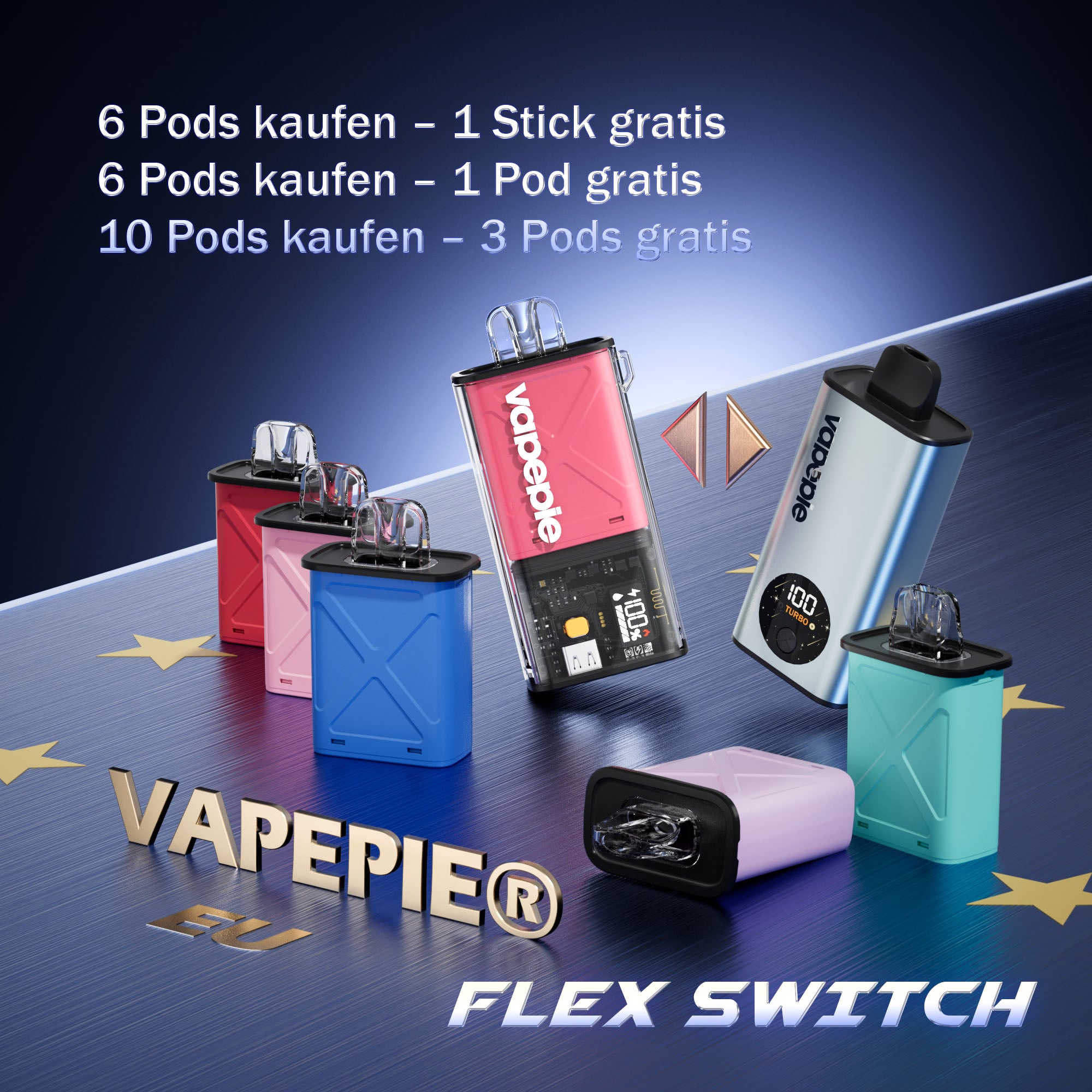 【Pod-Kit Sparpaket】FlexSwitch 10,000 Verschiedene Pods & Kombipakete, versandfrei