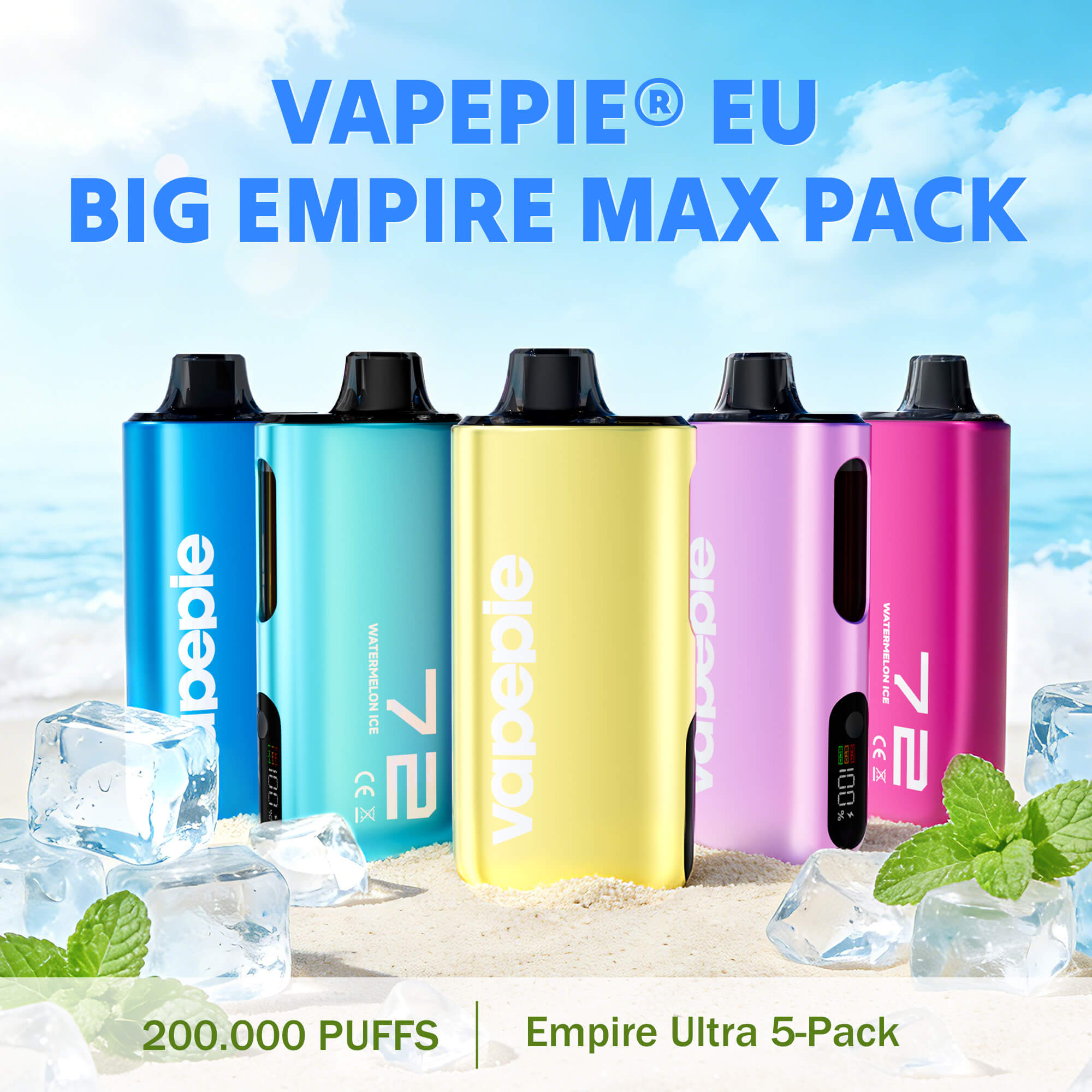 【Sparpaket】Vapepie Big Empire*5 Vape mit 200.000 Puffs