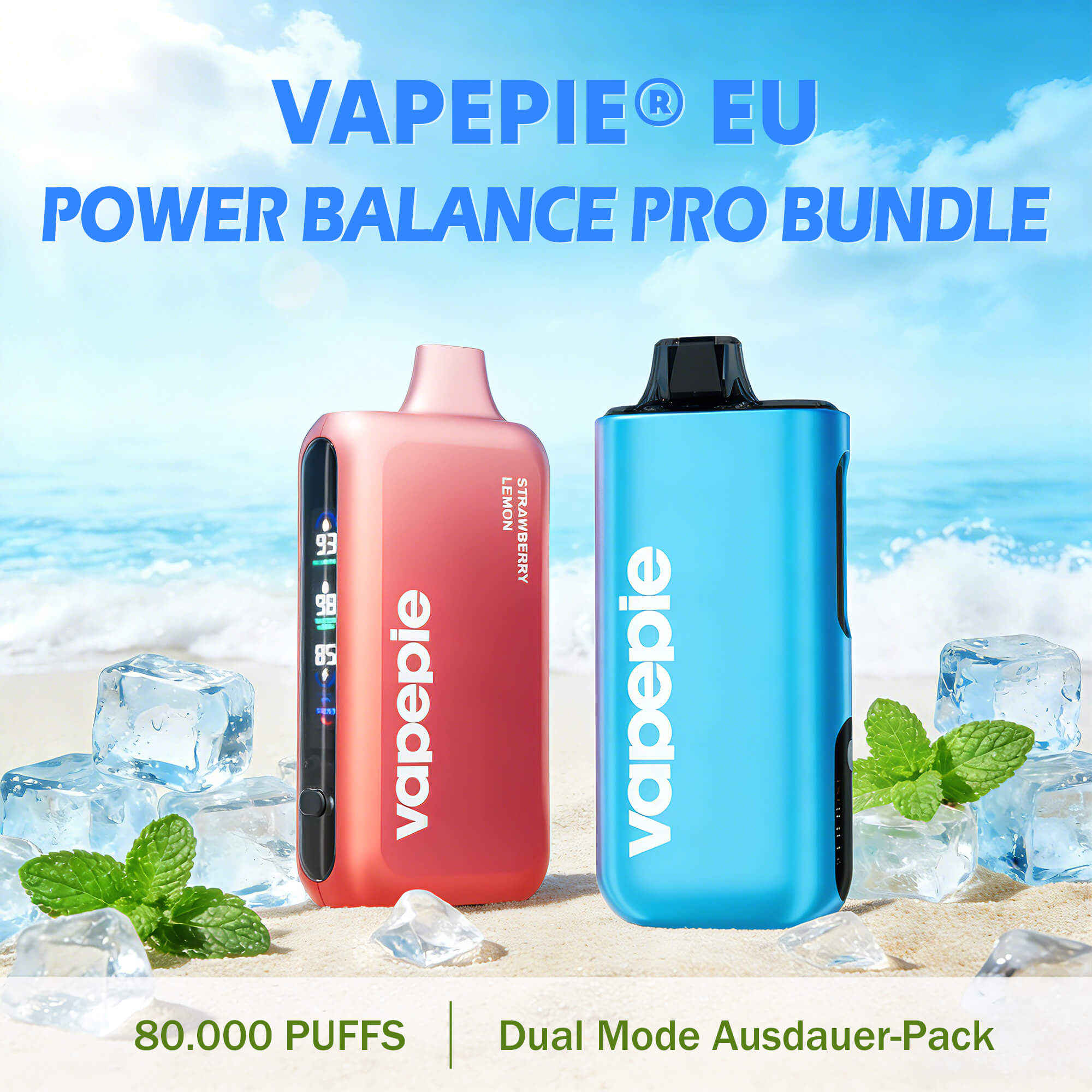 【Sparpaket】Vapepie Power Balance Pro Pack 80.000 Puffs (Big Empire1 & Ghost Air1) Einweg-Vape
