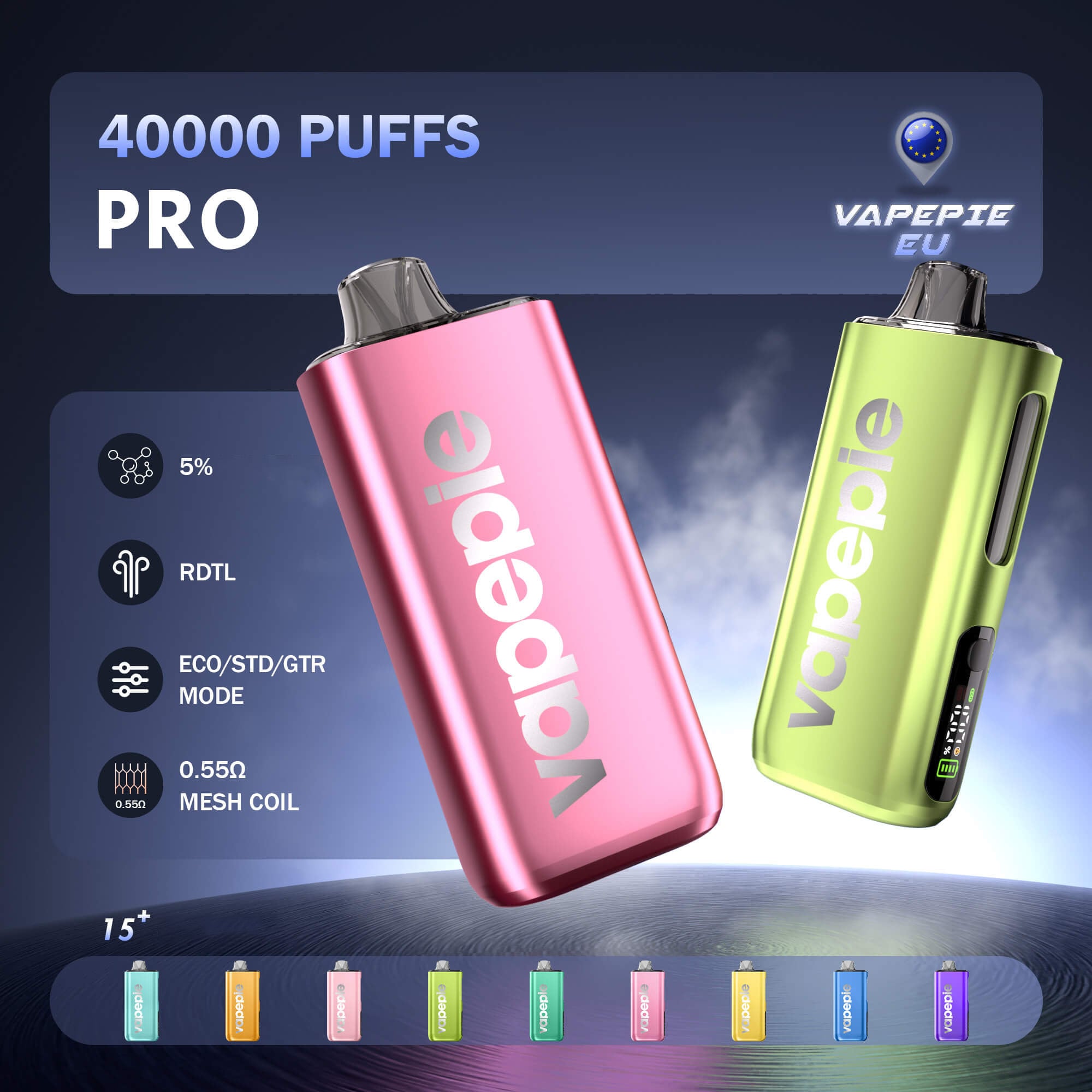 Vapepie Pro 40000 – Neue Generation 40.000 Puffs