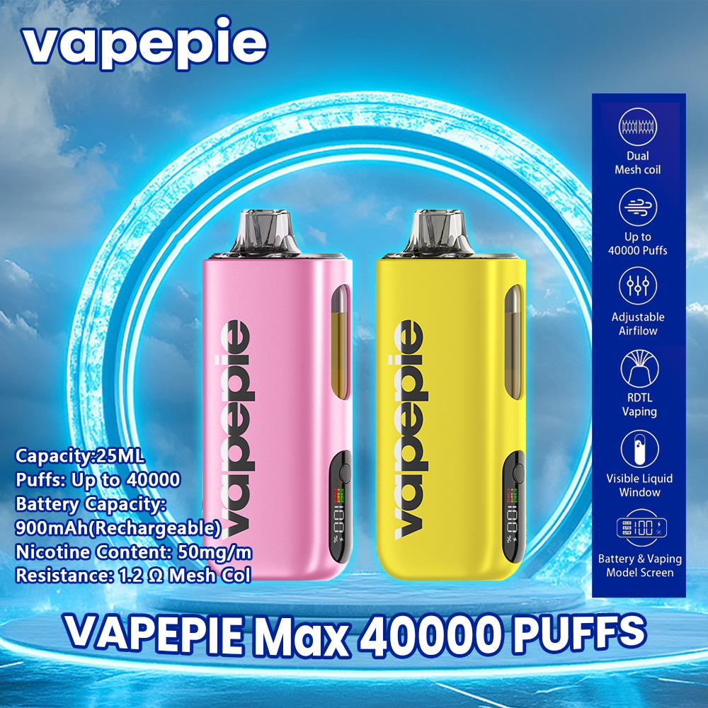 🏆VAPEPIE Max 40000 PUFFS - 💥The thinnest high-capacity vape ever - slim and powerful! 💨🔥