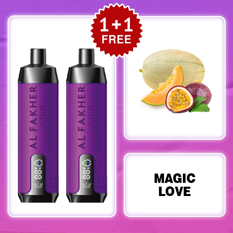 (BUY 1 GET1 FREE)💥MAGIC LOVE & AL FAKHER 15000 Puffs with Integrated Hookah Soundwaves!