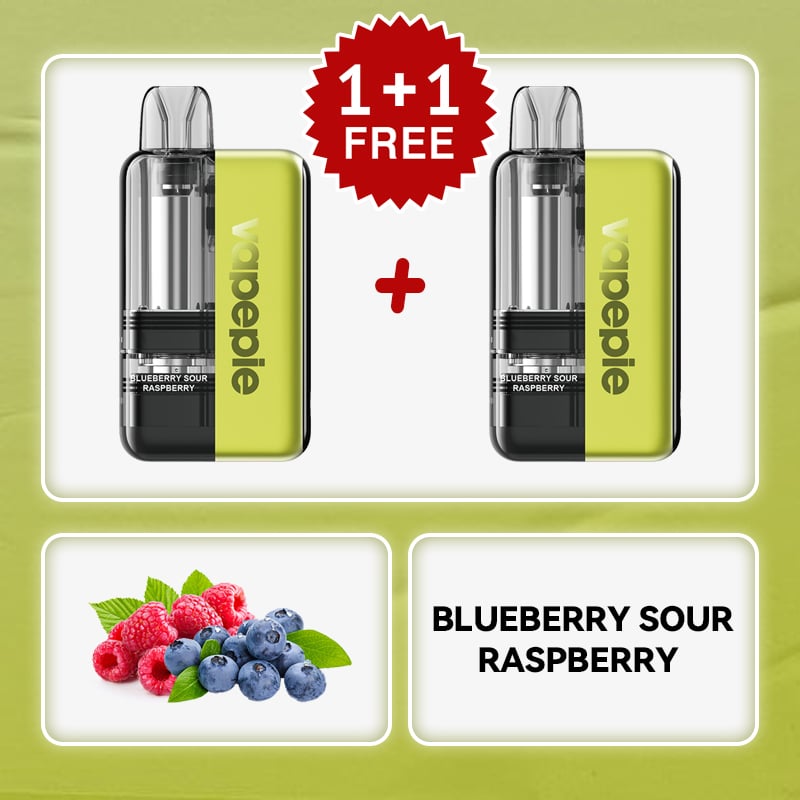 (BUY 1 GET1 FREE)💥BLUEBERRY SOUR RASPBERRY & VAPEPIE Ultra X 15000 Puff Vape x TK Edition