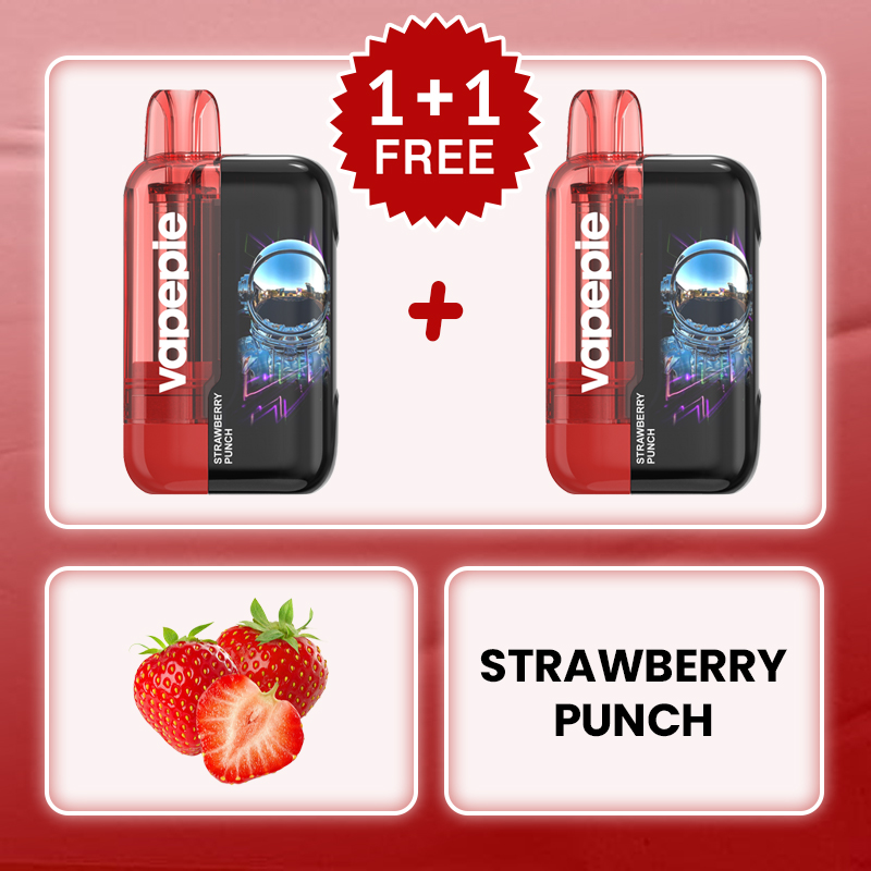 (BUY 1 GET1 FREE)💥STRAWBERRY PUNCH Ultra Phantom 30000 Puff Vape x TK Edition