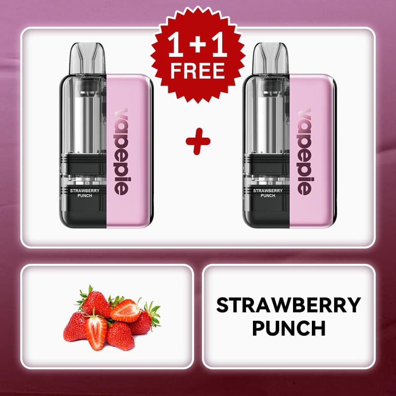 (BUY 1 GET1 FREE)💥STRAWBERRY PUNCH & VAPEPIE Ultra X 15000 Puff Vape x TK Edition